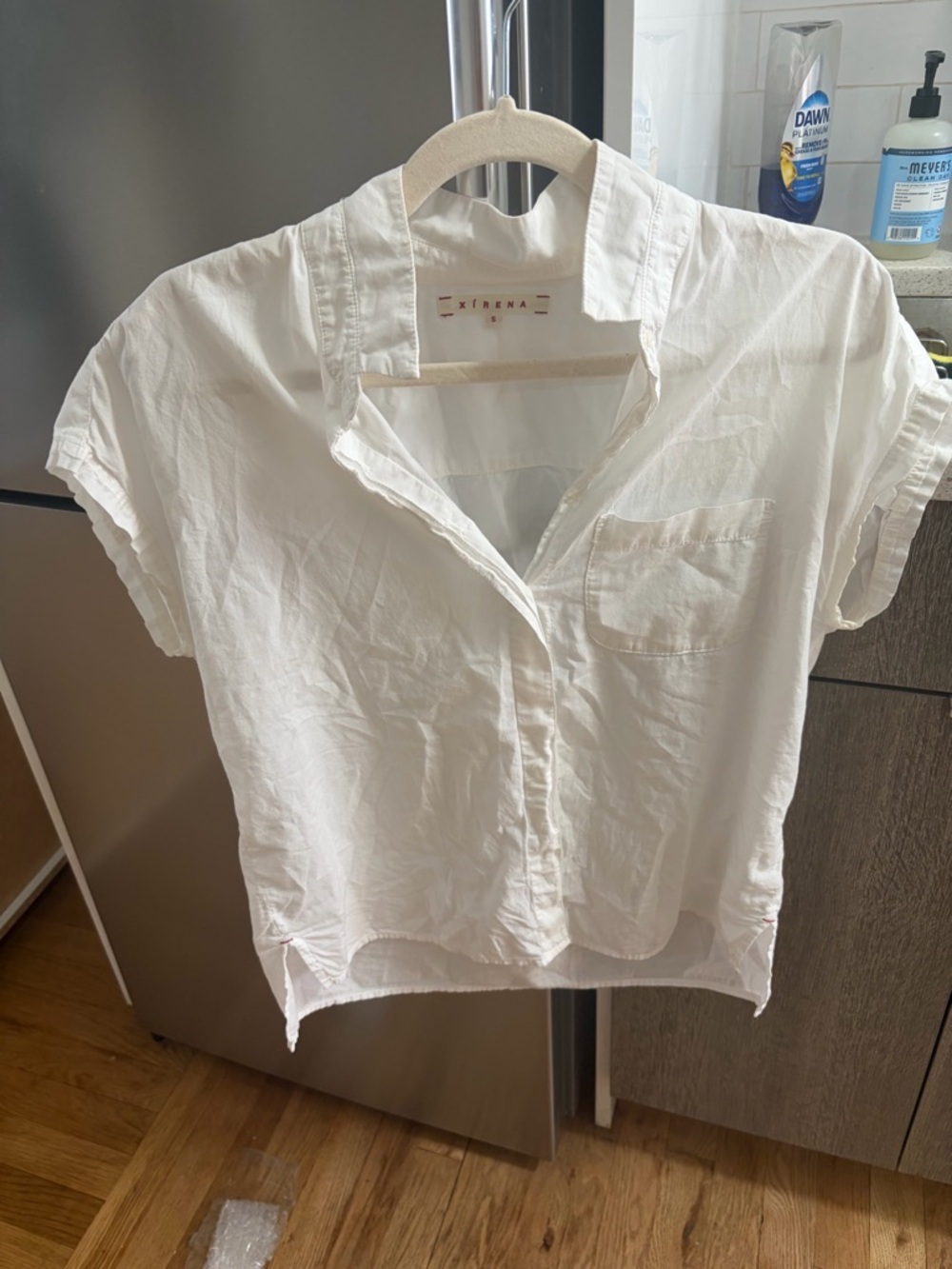 Xierna White Short Sleeve Buttonup Shirt